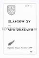 Glasgow v New Zealand 1979 rugby  Programmes